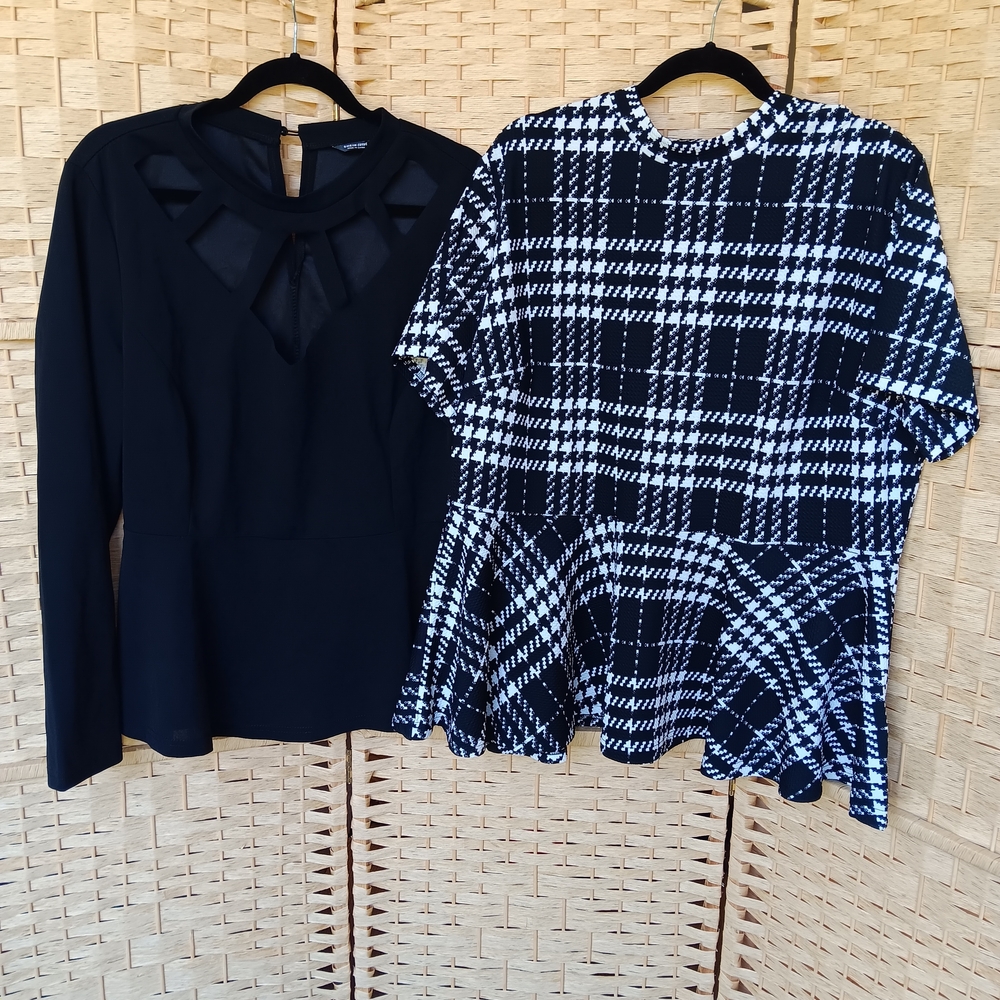 Black and White Women's Tops Set